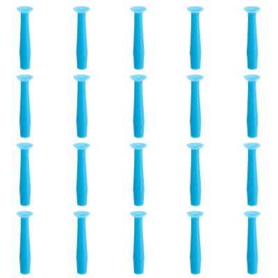 20pcs Hard Contact Lens Inserter Tools, Silicone Eye Contact Lens Plunger Suction Cup Remover & Applicator Tools for for RGP and Scleral Lenses (Blue)