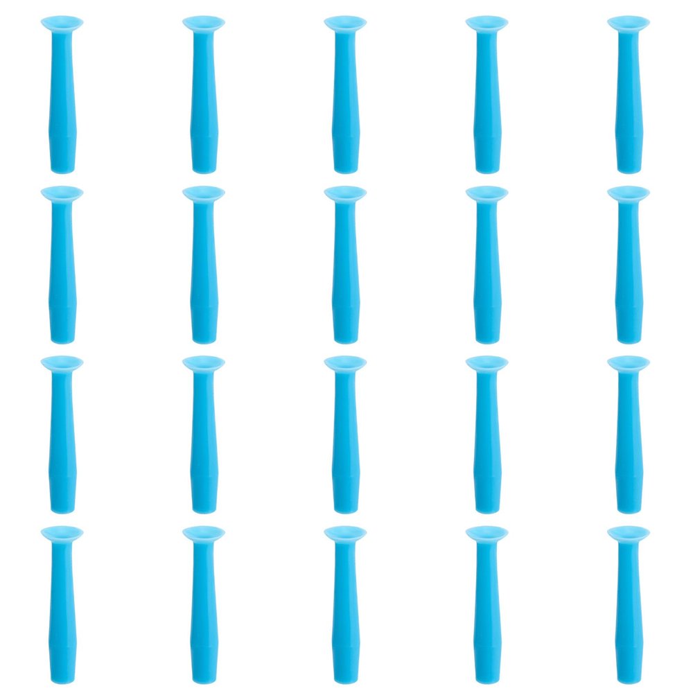 20pcs Hard Contact Lens Inserter Tools, Silicone Eye Contact Lens Plunger Suction Cup Remover & Applicator Tools for for RGP and Scleral Lenses (Blue)