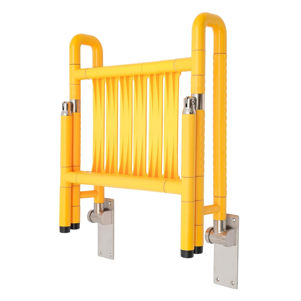 13.8-in Folding Shower Seat, Foldable Wall Mounted Shower Chair with Secure Armrests, Waterproof Seat Benches Stool Chair for Bathrooms