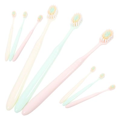 Sosoport 9pcs Soft Bristle Manual Toothbrushes for Adults Wide Thin Brush Head Design for Thorough Cleaning Gentle Gums Household Teeth Brush for Daily Oral Care and Travel Use
