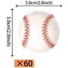 60 PCS Edible Baseball Cupcake Toppers Wafer Paper Baseball Birthday Party Decorations Edible Sports Ball Cupcake Picks for Men Boys Sports Game Baby Shower Birthday Party Cake Decorations Supplies view 2
