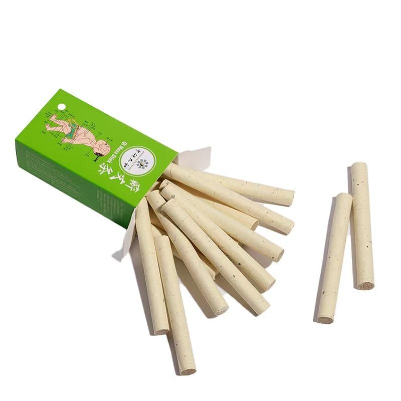 15PCS/Box QI Moxa Stick(for Children) Handmade Moxa roll High Purity Light Smoke Moxibustion Roll Sealed and Moisture-Proof Packaging 1x10cm one Piece (MX1015)