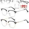 1/2pc Intelligent Auto Focus Glasses Self Adjusting Ultra Light Anti Blue Presbyopic Glasses Far and near for Women Men (Intelligent Zoom,Silver+gold)