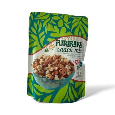 Furikake Snack Mix, 7.5 oz Mochi Crisps, Sesame Sticks, Corn Chips, Wasabi Peas, Waffle Chips, Sesame Seeds