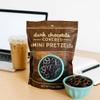 Dark Chocolate Covered Mini Pretzels, 12oz Resalable Bag Sweet & Salty Snack, Crunchy Pretzels Coated in Rich Dark Chocolate, Perfect for Sharing & Gifting view 4