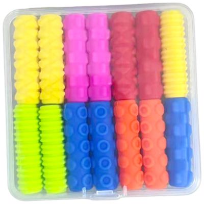 14/28Pcs Soft Pen Holder Grips S Silicone Finger Grips Holder for Preschooler Student Silicone Pen Grip