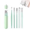 6 Counts/Ear Wax Removal Tool Set with Storage Tube,Ear Cleaning Kit Ear Spoons Ear Picks Curette,Ear Wax Remover Tool,Earwax Cleaning Supplies (Green) view 1
