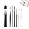 6 Counts/Ear Wax Removal Tool Set with Storage Tube,Ear Cleaning Kit Ear Spoons Ear Picks Curette,Ear Wax Remover Tool,Earwax Cleaning Supplies (Black) view 1