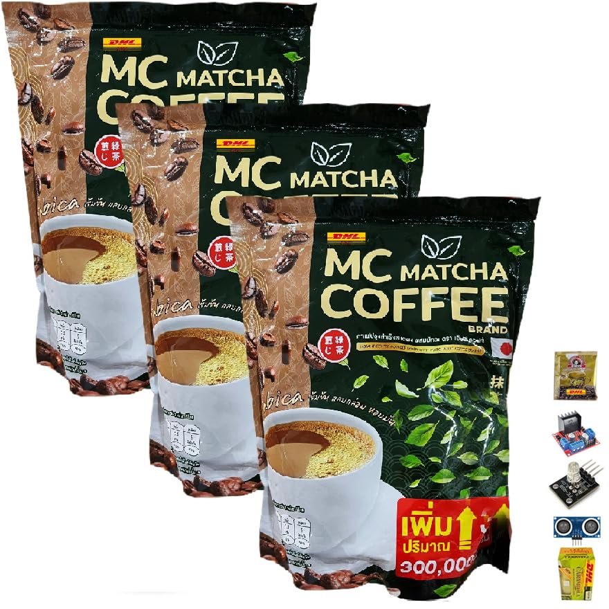 300 grams (30 Sachets) Roasted Delicious Mellow Intense MCMatcha Coffee Instant Coffee Mix Healthy 10 in 1 Vegan Snack Arabica (of 3) By Beautygoodshop [Get Free For You Beauty Gifts]
