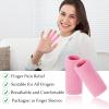EDNYZAKRN Finger Compression Sleeves Support, Finger Protectors Cots for Arthritis Swelling Basketball Sport, Breathable Elastic (10, Pink, One Size) view 2
