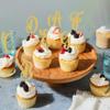 26 letter Cupcake Topper - 24 Pack Glitter Gold letter G Cupcake Decorations, Suitable for Birthday Party, Wedding Anniversary or Photo Booth Props (G) view 4