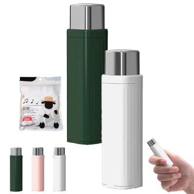 2025 New Portable Floss Dispenser, Automatic Dental Floss Pick Holder, Upgrade Toothpick Dispenser, for Dating, Travel, Family, Home, Hotels (Green+White)