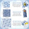 Tigeen 9 Pack Reusable Beeswax Wrap for Food Chinoiserie Beeswax Paper for Sourdough Bread Cheese Paper Wrapping Wax Cloth Food Wraps Bread Sandwich Wrapper 1 XL 3 Medium 5 S (Blue,Chinoiserie) view 2