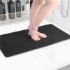 LOPCSA Non-Slip Bathtub Mat, Anti Slip Shower Mat, Fast Drying Bathtub Mats, Cushioned Bath Mat with Drain Holes,Quick Dry PVC, for Tub, Floor, Bathroom, Kitchen, Home, Hotel(Black,45X75CM) view 1