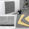 LOPCSA Non-Slip Bathtub Mat, Anti Slip Shower Mat, Fast Drying Bathtub Mats, Cushioned Bath Mat with Drain Holes,Quick Dry PVC, for Tub, Floor, Bathroom, Kitchen, Home, Hotel(Black,45X75CM) view 2