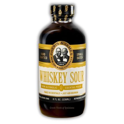 Pheris & James Handcrafted New Orleans Cocktail Mixers - 8 fl oz Bottles, Small Batch Louisiana Bartender Recipes, Makes 16 Drinks Per Bottle, Authentic Mixology Essentials for Home and Special Event Parties (Whiskey Sour)