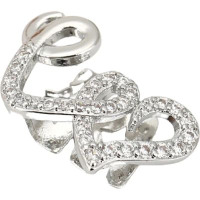 2 Pieces of Double Heart Copper Micro Inlaid Zircon Hip hop Braces