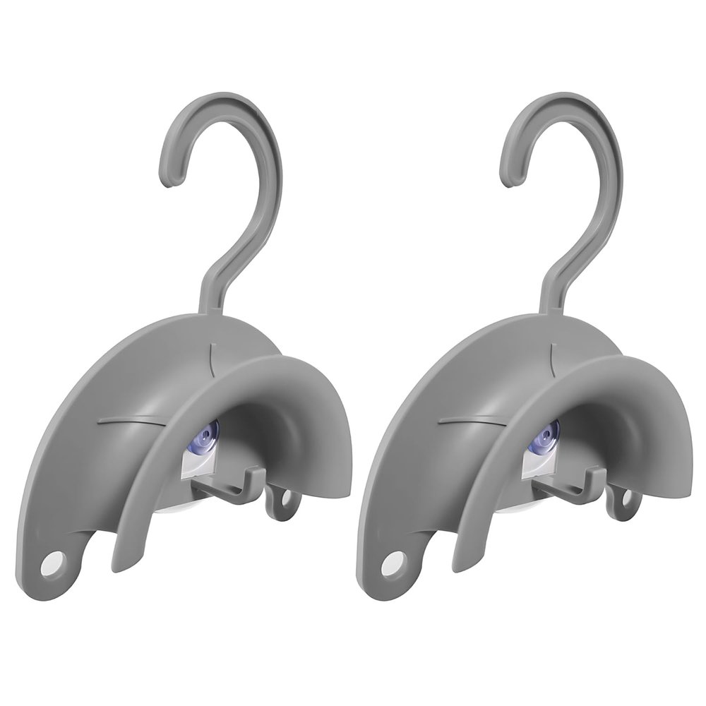 2 Pack CPAP Hose Hanger with Suction Cup Universal CPAP Hose Holder for 15mm & 19mm Tubing Wall Mounted CPAP Tube Holder for Drying, Organizing & Extending Hose LifeGrey