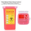 Brrnoo Plastic Sharps Container, Puncture Shell with Flip Top Lid for Disposal of and Waste 1L Size (Red) view 4