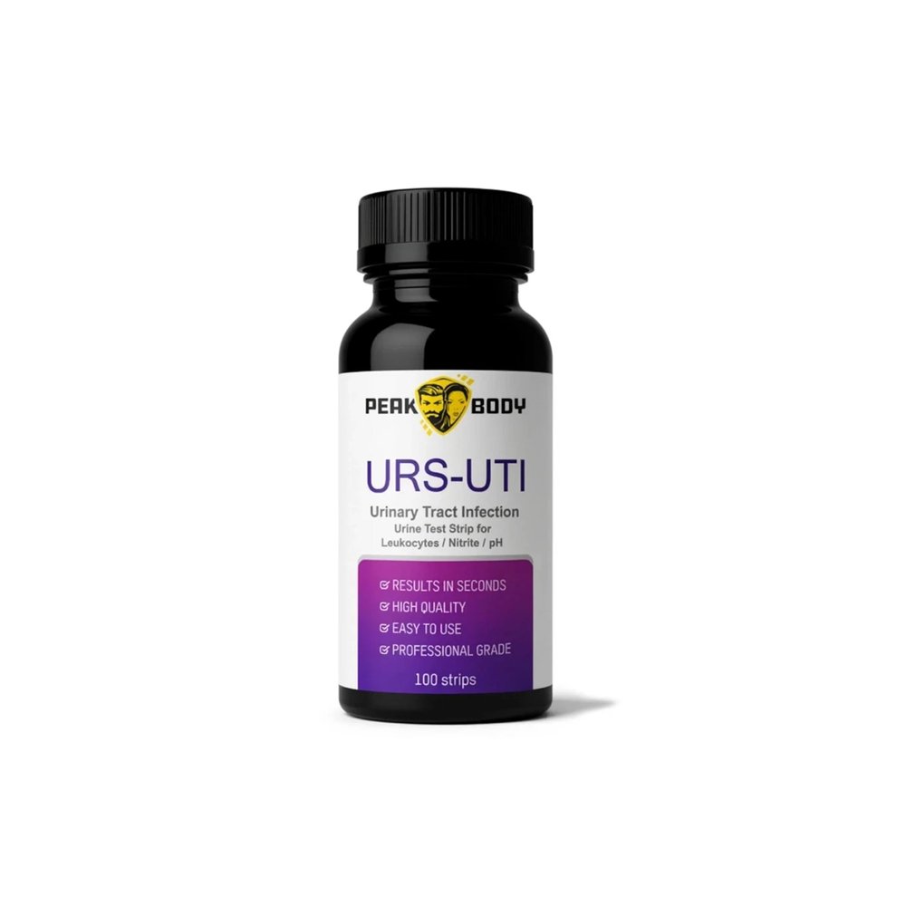 PeakBody URS-UTI Test Strips 100 Ct Accurate Home Kit for Urinary Tract Infection (UTI) Screening | Checks for Leukocytes & Nitrite