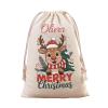 TailorYYCustomZ Set of 3, Merry Christmas Reindeer Christmas Storage Bags, Custom Name Holiday Wrapping Bags, Personalized Gift Bags, Reusable Gifts for Children Adults, Include S M L 3Pcs Set view 1