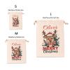 TailorYYCustomZ Set of 3, Merry Christmas Reindeer Christmas Storage Bags, Custom Name Holiday Wrapping Bags, Personalized Gift Bags, Reusable Gifts for Children Adults, Include S M L 3Pcs Set view 2