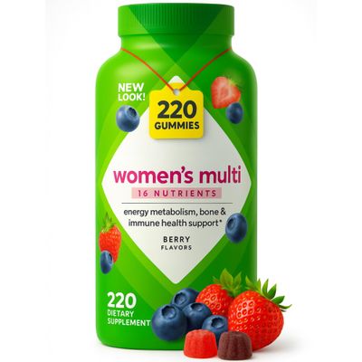 Vital_Fusion Women's Multivitamins Gummy Vitamins, 220 ct. | Essential Nutrients | Energy Metabolism, Bone & Immune Health Support | Berry Flavors | by R&C Store