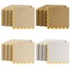 100 Pack Scalloped Napkins Disposable with Gold Foil Edges, 5 x 5 Inch Cocktail Napkins, Dessert Napkins for Wedding, Baby Shower, Birthday Party, Bridal Shower & Dinner Party Decorations view 1