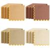100 Pack Scalloped Napkins Disposable with Gold Foil Edges, 5 x 5 Inch Cocktail Napkins, Dessert Napkins for Wedding, Baby Shower, Birthday Party, Bridal Shower & Dinner Party Decorations(Khaki) view 1