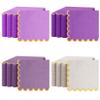 100 Pack Scalloped Napkins Disposable with Gold Foil Edges, 5 x 5 Inch Cocktail Napkins, Dessert Napkins for Wedding, Baby Shower, Birthday Party, Bridal Shower & Dinner Party Decorations(Purple) view 1