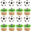 40 PCS Soccer Cupcake Toppers Double Sided Sports Football Cupcake Picks Soccer Birthday Party Decorations for Boys Girls Sport Theme Baby Shower Football Birthday Cake Decorations Supplies view 1