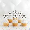 40 PCS Soccer Cupcake Toppers Double Sided Sports Football Cupcake Picks Soccer Birthday Party Decorations for Boys Girls Sport Theme Baby Shower Football Birthday Cake Decorations Supplies view 4