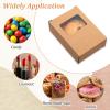 100 Pcs Paper Soap Boxes with Window, 3.5 x 2.6 x 1.2 Inch Homemade Soap Packaging Boxes Bulk for Candy, Cookies, Treats and Party Favors, Brown view 4
