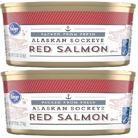 Alaskan Sockeye Red Salmon (2 cans, 7.5 oz. each)