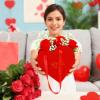 12 Pcs Heart Shaped Flowers Boxes Bouquet Storage Bucket Valentine's Day Floral Boxes Mother's Day Paper Floral Bag with Handle Basket Handbag for Holiday Gift view 3