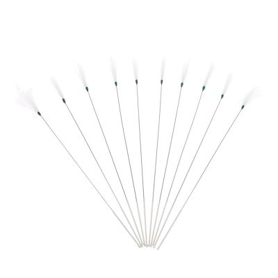10Pcs Goose Feather Earpick Wax Remover Curette Ear Dig Tool Spoon Cleaner Stick(Crane hair stick)