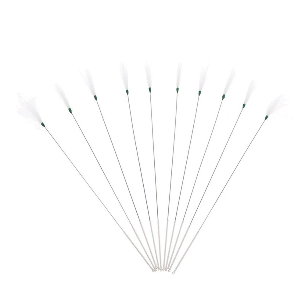 10Pcs Goose Feather Earpick Wax Remover Curette Ear Dig Tool Spoon Cleaner Stick(Crane hair stick)