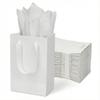 Papertide 30 Pack 5.23.28 Inch Mini White Gift Bags with Tissue Paper view 1
