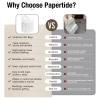 Papertide 30 Pack 5.23.28 Inch Mini White Gift Bags with Tissue Paper view 2