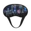 Aerial Night of View Hong Kong Print Washable Eye Mask for Travel Nap Comfort Face Cover Home Hotel Airplane Camping view 1