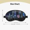 Aerial Night of View Hong Kong Print Washable Eye Mask for Travel Nap Comfort Face Cover Home Hotel Airplane Camping view 4