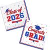 2026 Graduation Napkins - Disposable Party Napkins for College, High School Graduation Decorations, 50 Count PackBlue&Red view 1