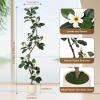 DkyyLau Modern Simulated Rubber Tree Bonsai, Paired with Magnolia Flowers, Suitable for Home and Office Decoration(7ft) view 2