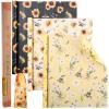 3 Rolls Reusable Beeswax Wraps for Food 13 x 40 Inches Bees Wax Wraps Reusable Food Storage Wrap Beeswax Paper Roll for Bread Sandwich Cheese Fruit Snacks(Bee) view 1
