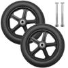NineLife Basics 2 Pcs 7.5 Inch Solid Wheel Replacement, Wheelchairs, Walkers, Rollators Accessories, Wheelchair Front Wheel With 5/16 Inch Metal Bearing view 2