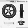 NineLife Basics 2 Pcs 7.5 Inch Solid Wheel Replacement, Wheelchairs, Walkers, Rollators Accessories, Wheelchair Front Wheel With 5/16 Inch Metal Bearing view 3