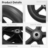NineLife Basics 2 Pcs 7.5 Inch Solid Wheel Replacement, Wheelchairs, Walkers, Rollators Accessories, Wheelchair Front Wheel With 5/16 Inch Metal Bearing view 4
