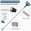 KalTell 2PK Commercial Quick-Change Iron Mop Handle, Heavy Duty Mop Head Replacement Holder for Wet Mop Floor Cleanig, Janitor Supplies view 4