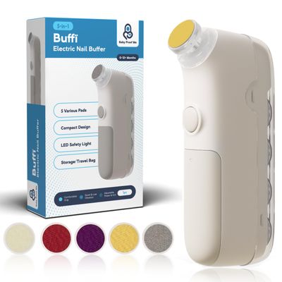 Baby Proof Me Baby Nail File Kit | 5-in-1 Baby Nail Trimmer with 3 LED Lights, Baby Nail Buffer for Infants & Toddlers - Newborn Care Essentials, Complete Nail Care Kit with Storage Bag