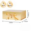 GoooodGift Large Gift Box Gold 1 Pack 13.5x11x5.3 inch Luxury Gift Box for Presents with Magnetic Closure Lid Collapsible,Birthday,Christmas,Wedding,Contains Shredded Paper Filler view 3